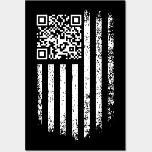 Trump Dance QR with America Flag Posters and Art